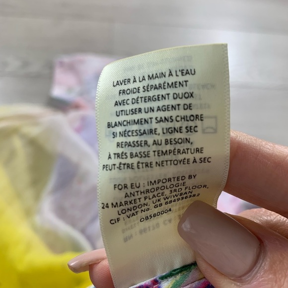 Anthropologie HD in Paris Ivory Ombre Chiffon Dress - Picture 9 of 14